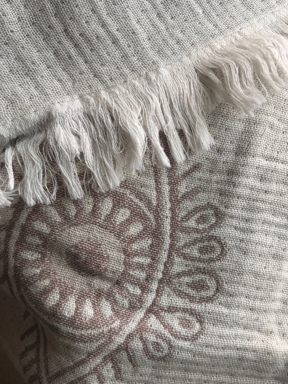 Woven Luxury Cotton All Eyes on You Brown Cream Festival Blanket Towel